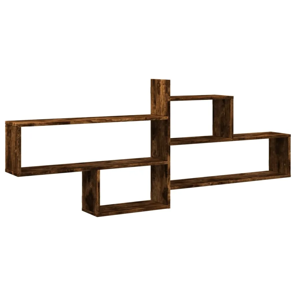 SYFAX™ Mensola a Parete Rovere Fumo 167,5x18x68 cm in Truciolato