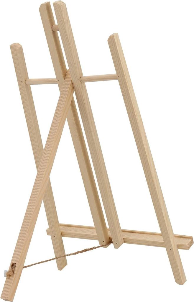 MUKLEI 8er Pack 30 cm Holz Display Easels, Tischplattenständer, Mini Kiefernholz Verstellbar Faltbar für Kunsthandwerk, Präsentationsrahmen