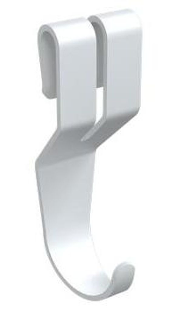 INTEGRI Weiss Haken für Drahtregal 23x28x74mm Garderobensystem Aufhänger Stahl
