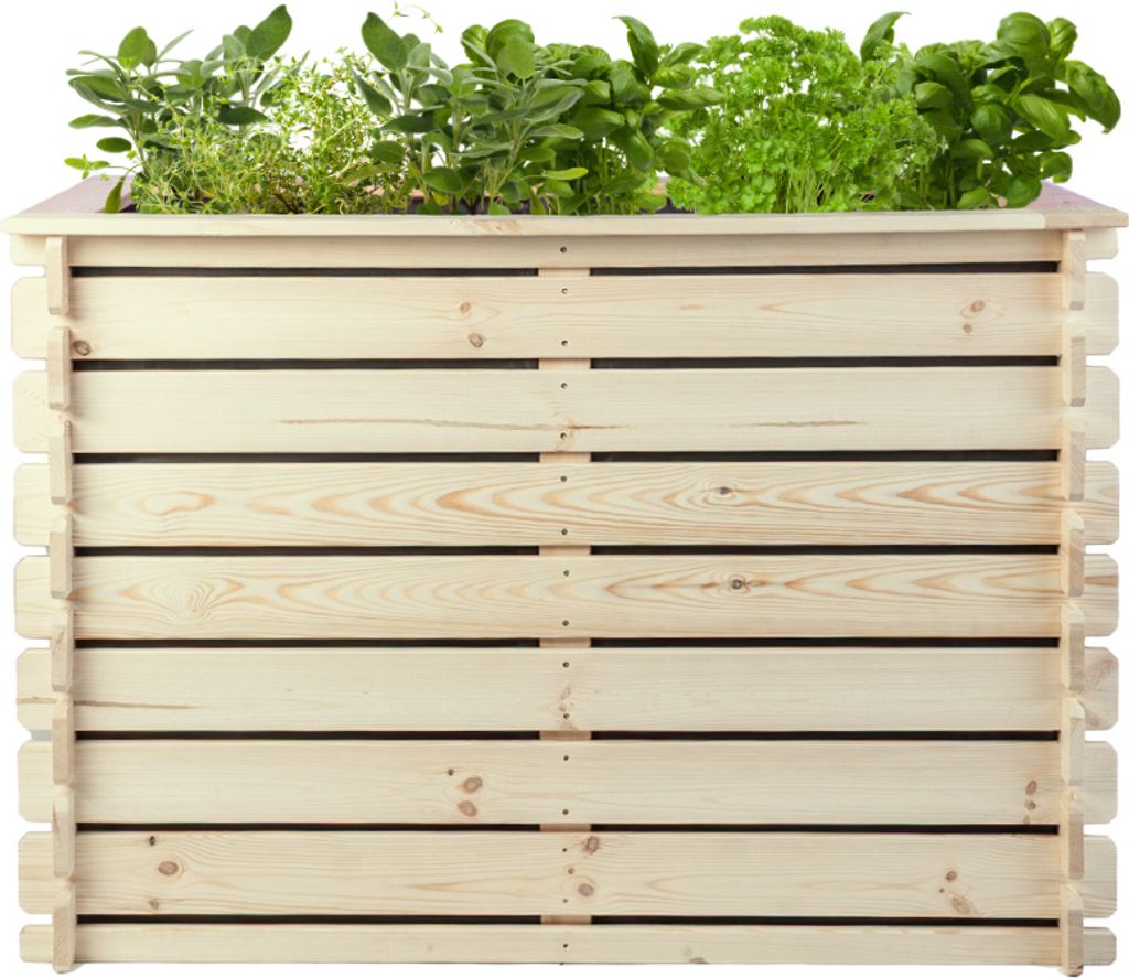 Hochbeet Kiefer - PLANTO Gartenbeet 117x59x77 cm Holz Produktbild 