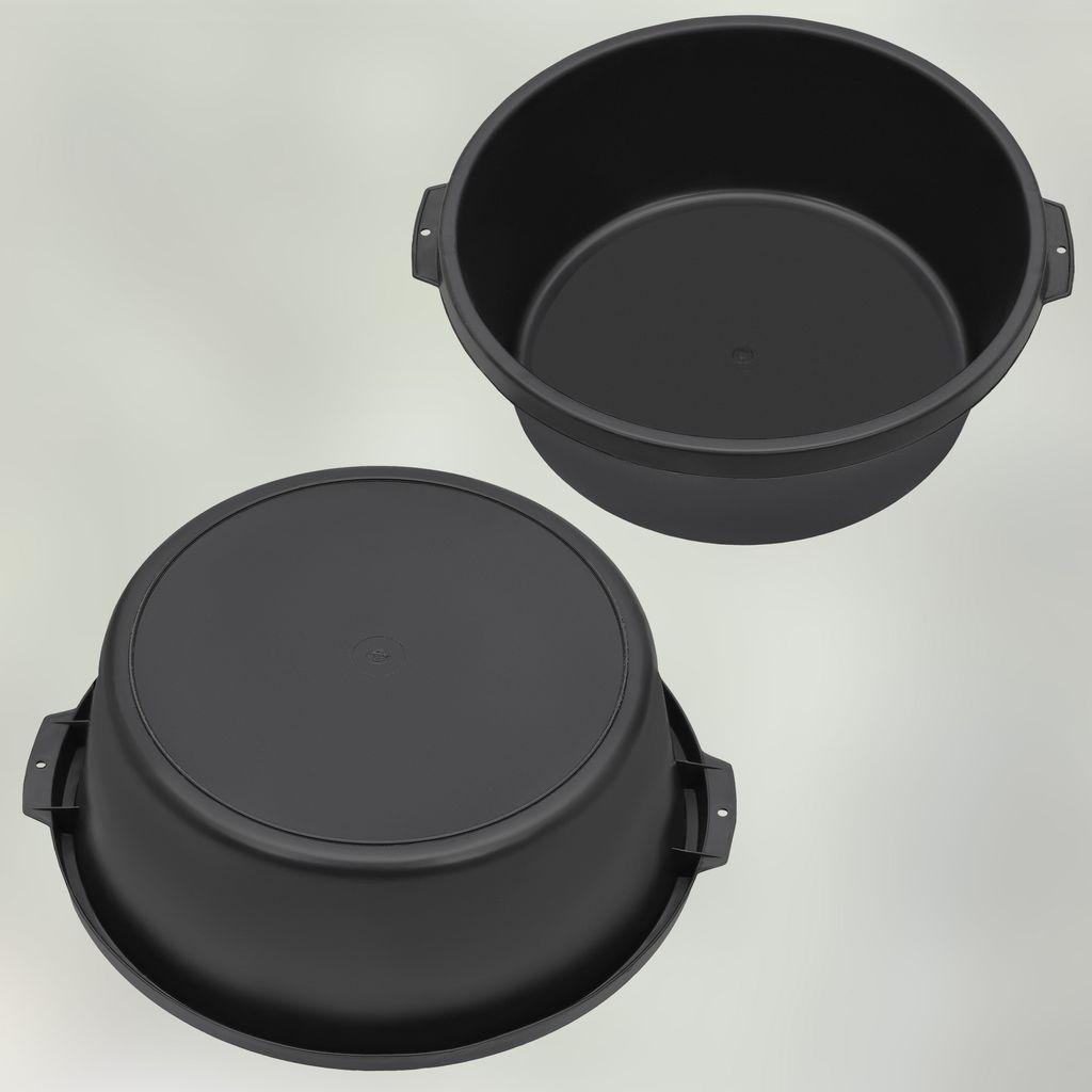 KOTARBAU® 3 St. Mörtelwanne 11 L Mörtelkübel Schwarz Produktbild 8