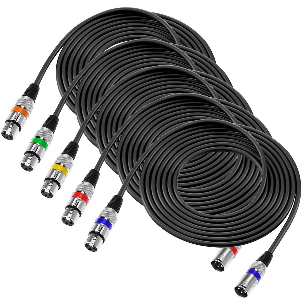 Solidchoice – 5 Stück Mikrofonkabel, 5 Meter, XLR-Stecker Produktbild 