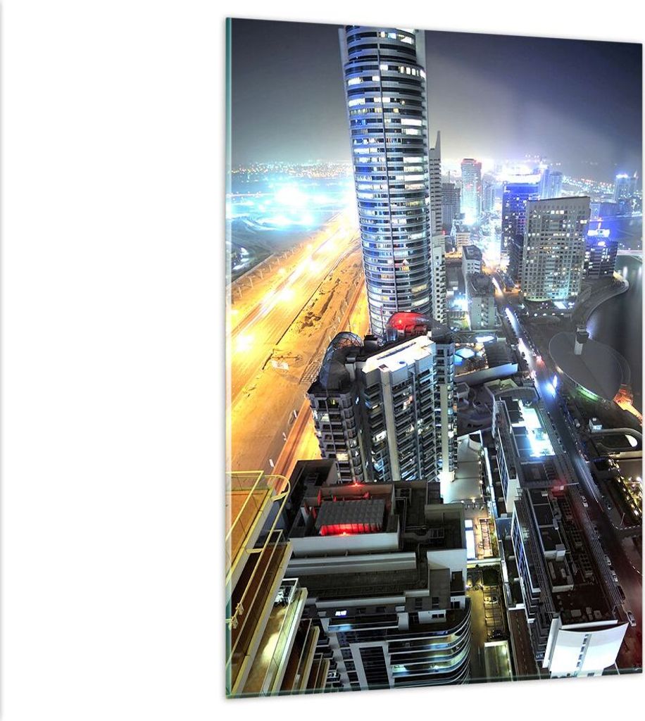 Bilder auf glas - Einteilig - Architektur Industrie Nacht Produktbild 