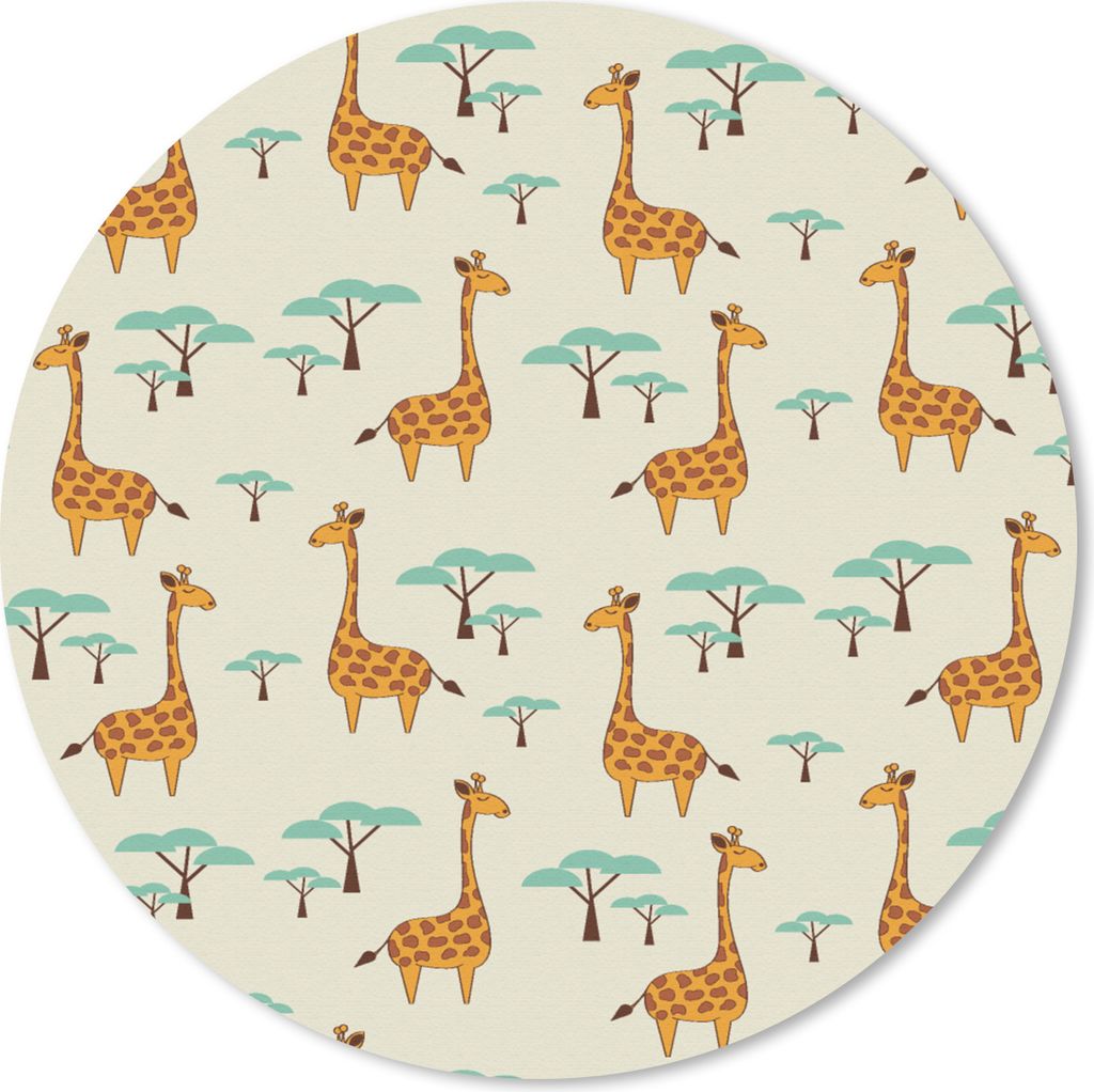 MuchoWow Mauspad Mousepad Giraffe - Tiere - Muster 20x20 cm - Mousepads - Maus Mat - Pad - Mausunterlage - Schreibtischmatte