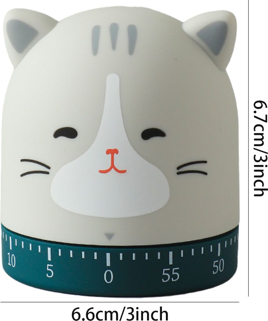 Niedliche Katze Timer Küche 60 Minuten Timer 360 Grad drehbar Timer zum Backen und Kochen
