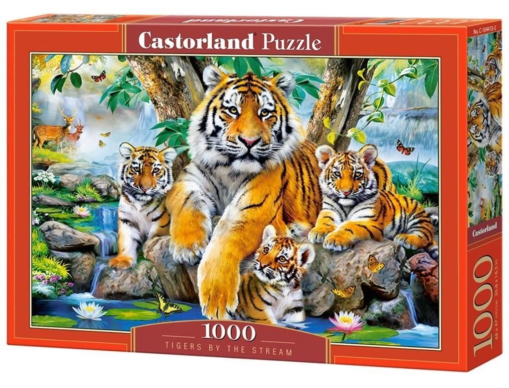 CASTORLAND Puzzle Tigers by the river 1000 Teile Produktbild 
