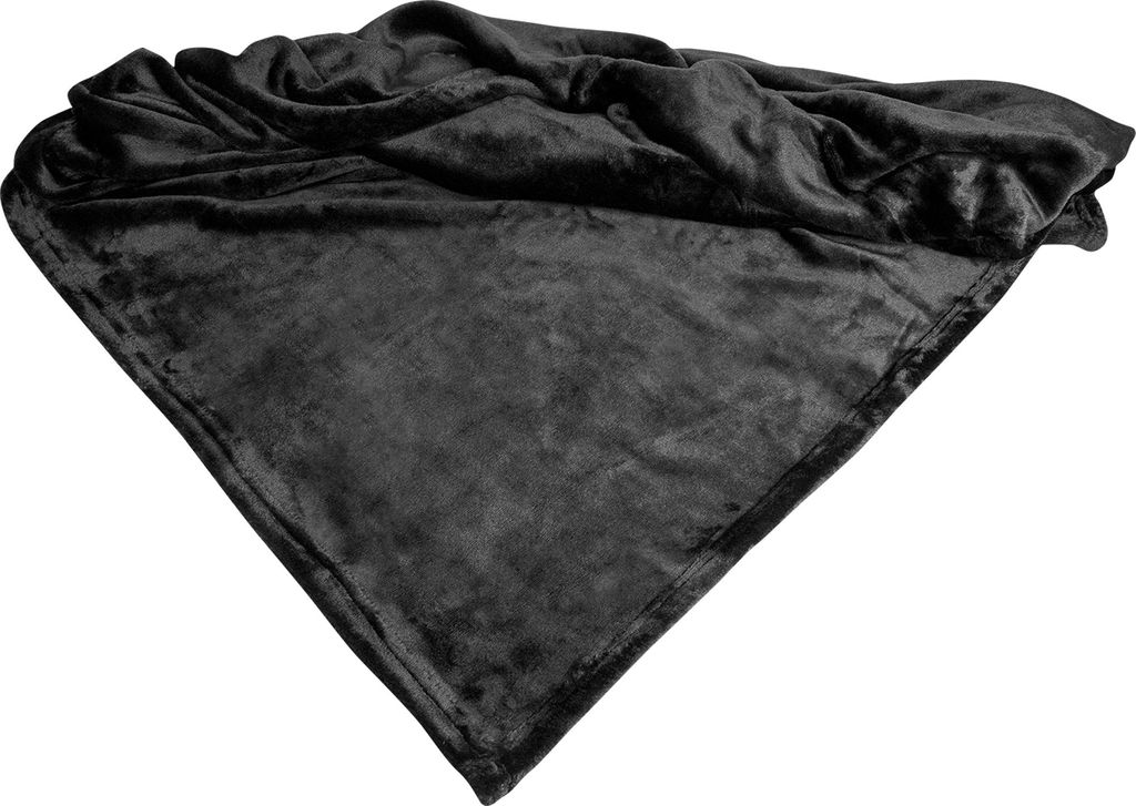 Schecker Mikrofaserdecke Premium - Schwarz - Motiv: ohne Bestickung 150 cm x 95 cm