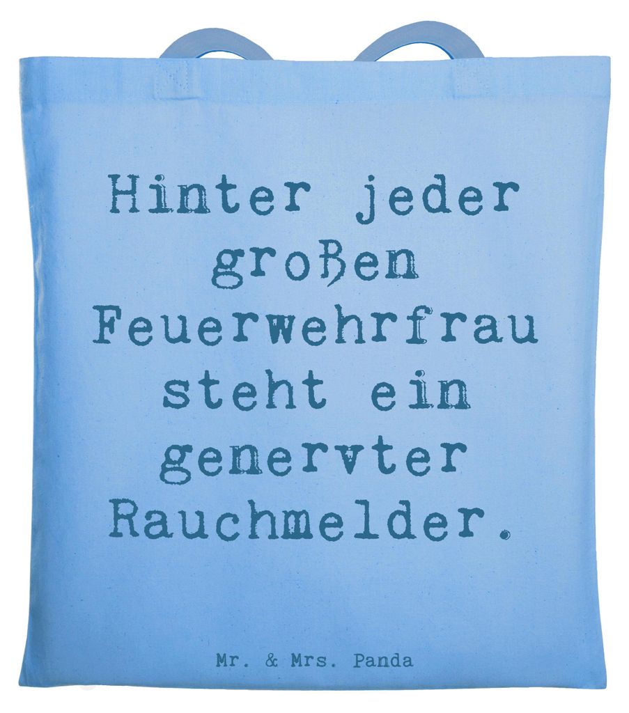 Mr. & Mrs. Panda Beutel Spruch Feuerwehrfrau Humor - Sky Produktbild 