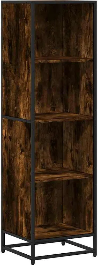 vidaXL Libreria in rovere fumé 40x35x139 cm materiale a base di legno