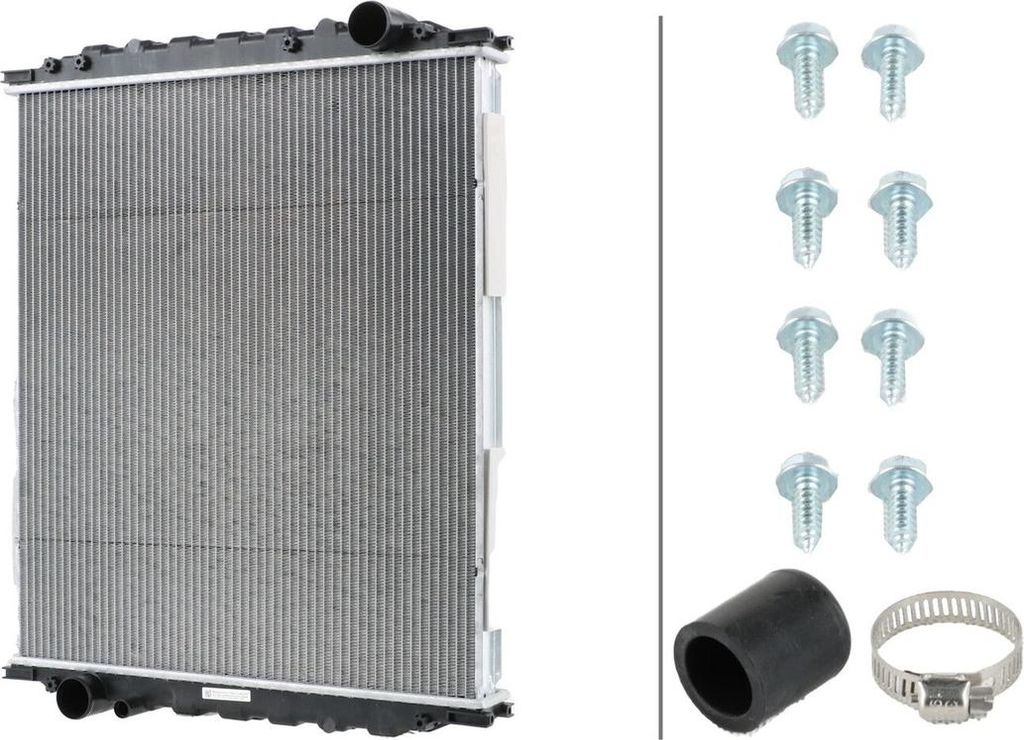 Kühler Motorkühlung Kühlrippen gelötet 705 x 614 mm HELLA für u.a. MAN M