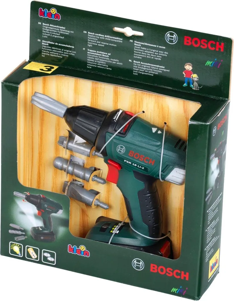 Perceuse sans fil Klein Bosch jouet pour enfant avec fonctions sonores