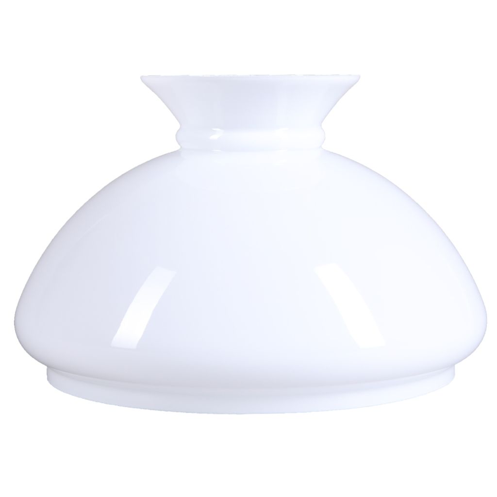 Petroleumglas Ø 234mm Lampenglas Weiß glänzend Vestaschirm Produktbild 