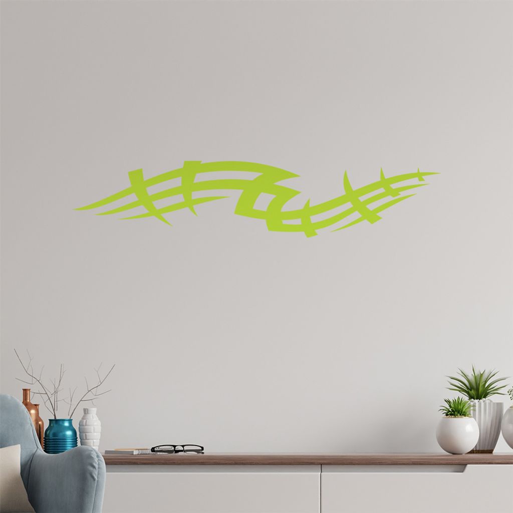 Tribal gezackt Wandtattoo in 6 Größen - Wandaufkleber Wall Sticker - Dekoration, Küche, Wohnzimmer, Schlafzimmer, Badezimmer