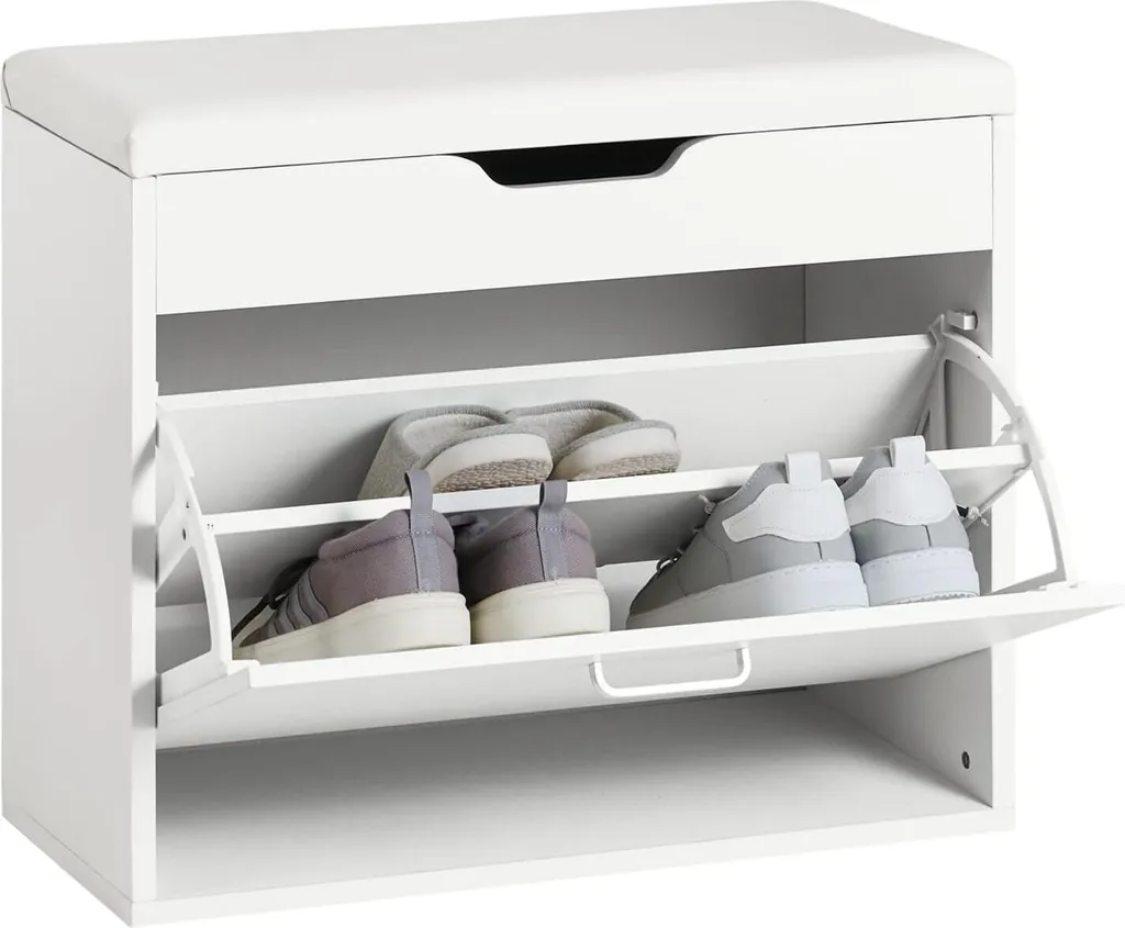 Rangement Chaussures Gain de Place avec Siège pour Entrée Étroite ou Couloir