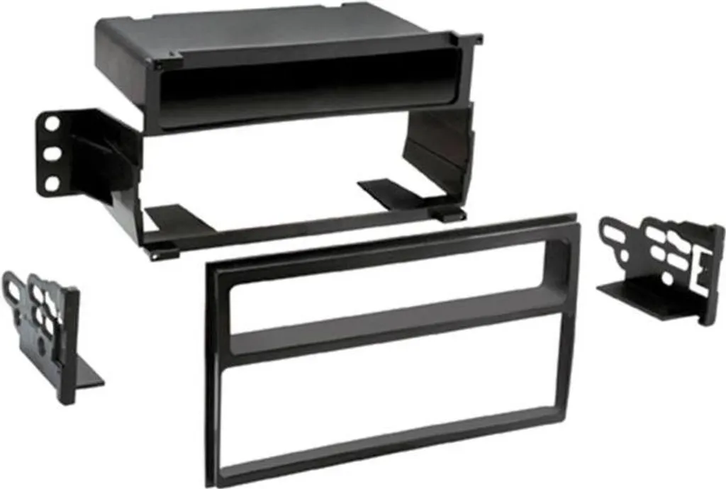 Kit façade autoradio 1-DIN noir avec vide-poche pour Nissan Versa US
