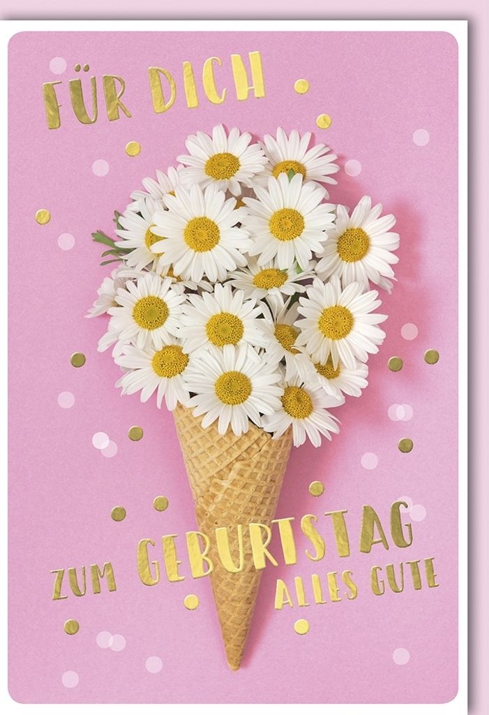 Geburtstag - Glückwunschkarte im Format 11,5 x 17 cm mit Umschlag - Wa