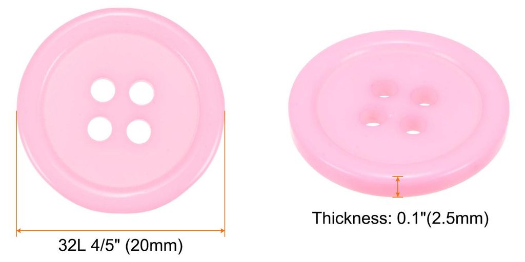 10 Stš¹ck Kn?pfe Gro?e N?hkn?pfe 4/5"(20mm) Harz Kunststoffkn?pfe Flach 4 Loch Rund Bastelkn?pfe zum N?hen Bekleidung Jacke Hemden Mantel Blazer ...