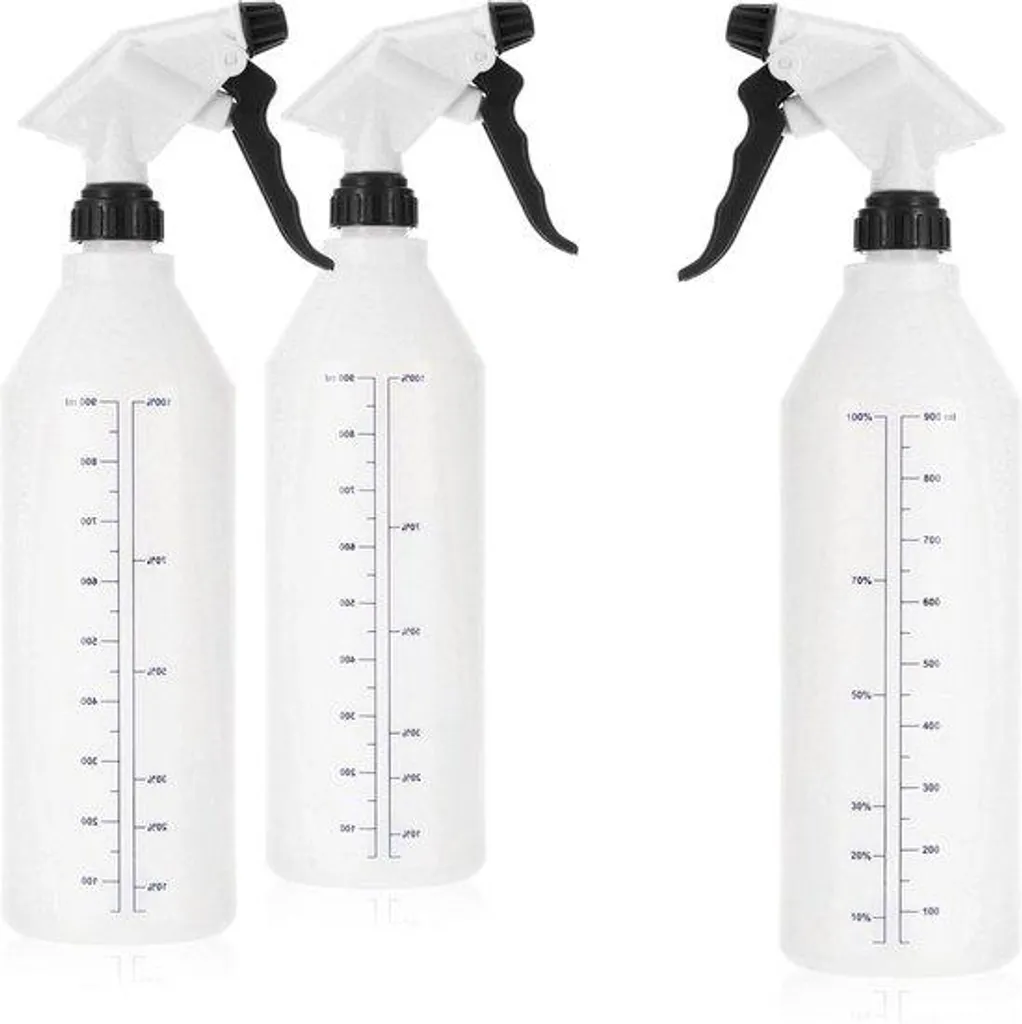 Lot de 3 Vaporisateurs 900 ml Résistants aux Produits Chimiques Pro