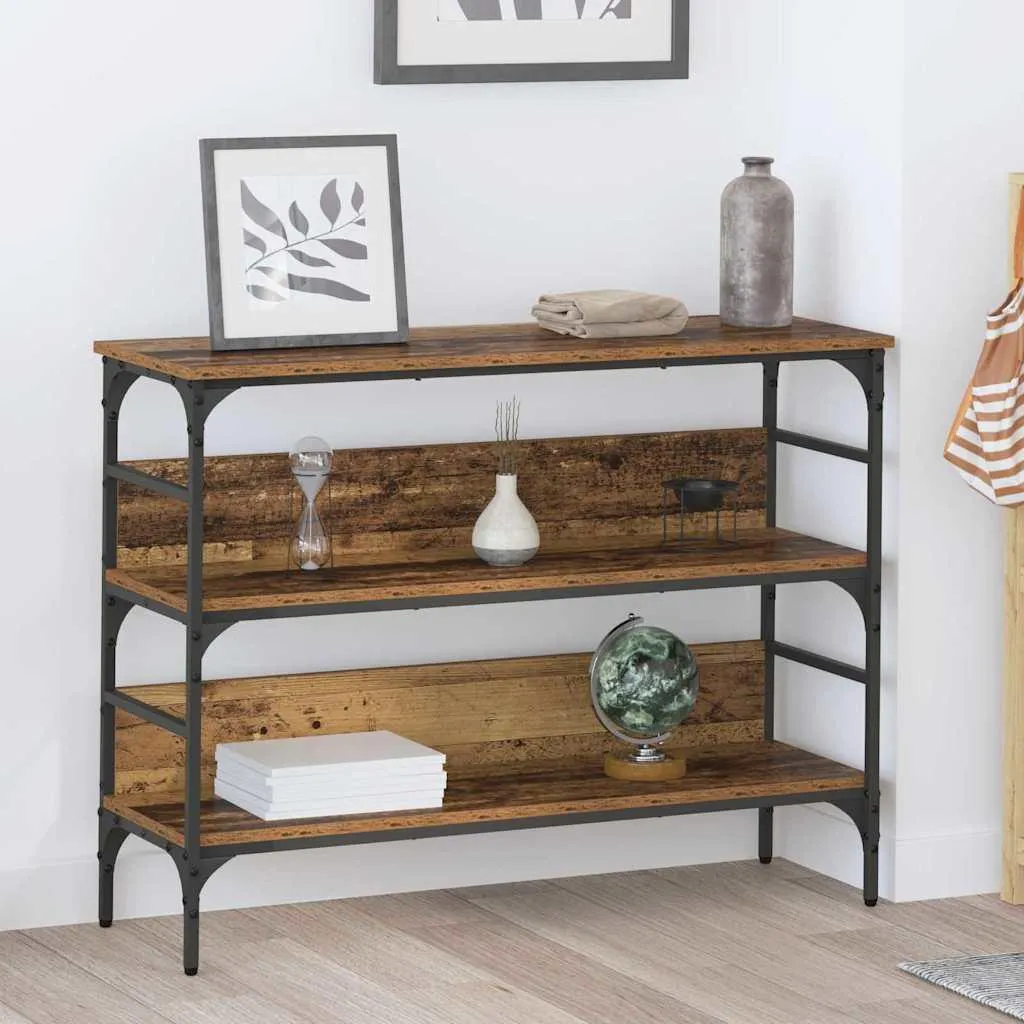 Consolle Minimal Stabli Möbel in Legno Recuperato 100x32x75cm - Modello CC