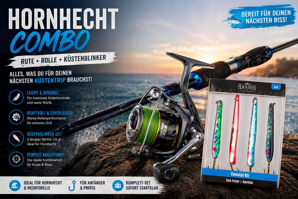 Hornhecht Spinfish Set-Ready to Fish Rute, Rolle, Schnur, Produktbild 