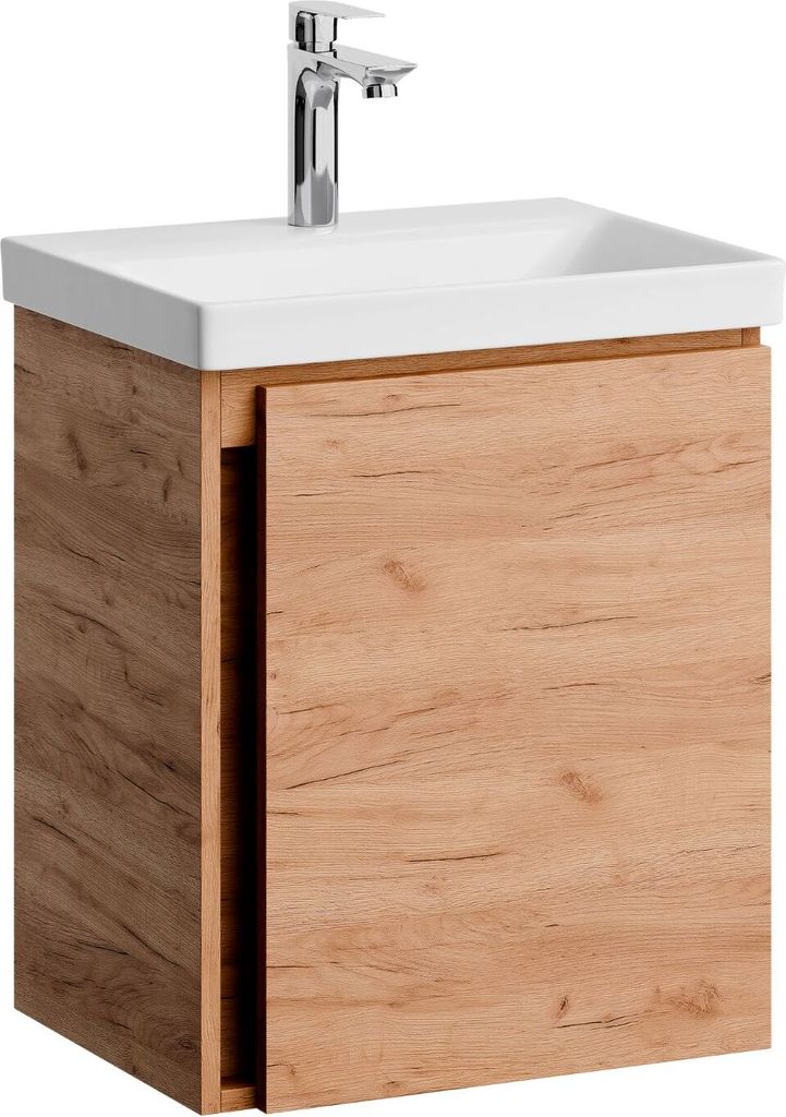 Planetmöbel Unterschrank mit Waschbecken 50 cm Gold Eiche Gäste WC Badmöbel