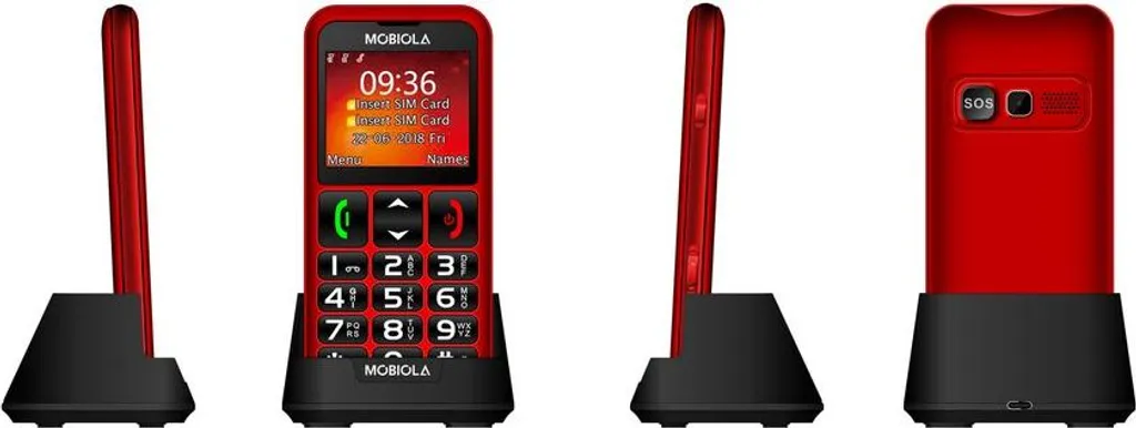 Téléphone Senior Simple d'Utilisation Mobiola MB700 Rouge Ergonomique - 6