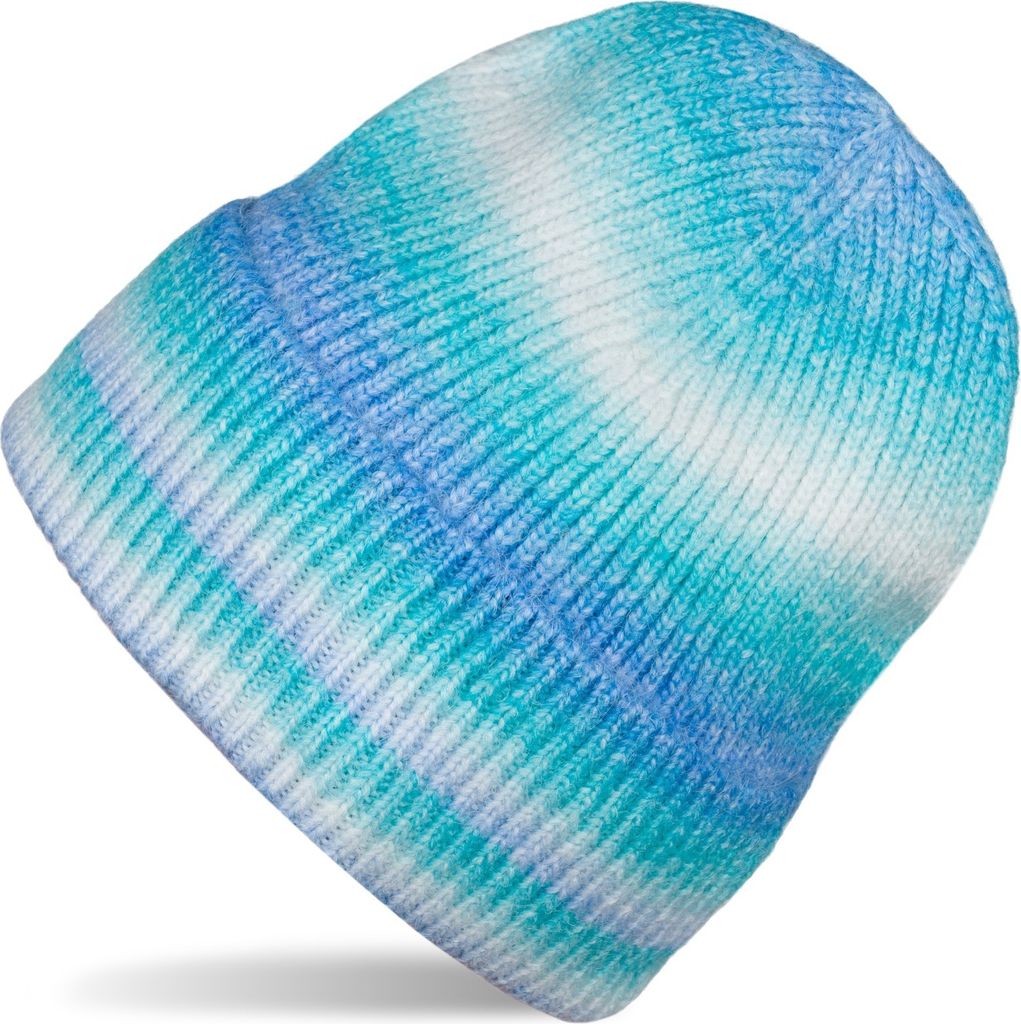 styleBREAKER Damen Strickmütze mit Streifen Farbverlauf im Produktbild 