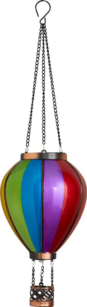 LED Solar Laterne Heißluftballon Windlicht Metallgestell Produktbild 