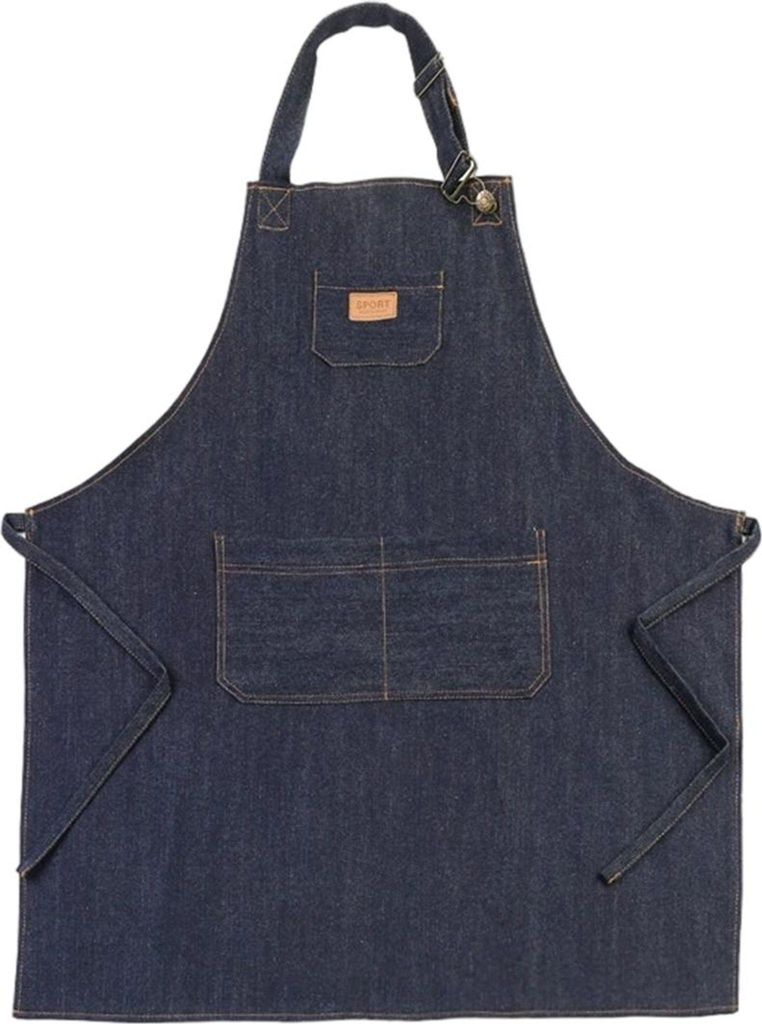 Antifouling-Küchenschürze aus Denim – MARKE – Größe L 84 x 68 cm