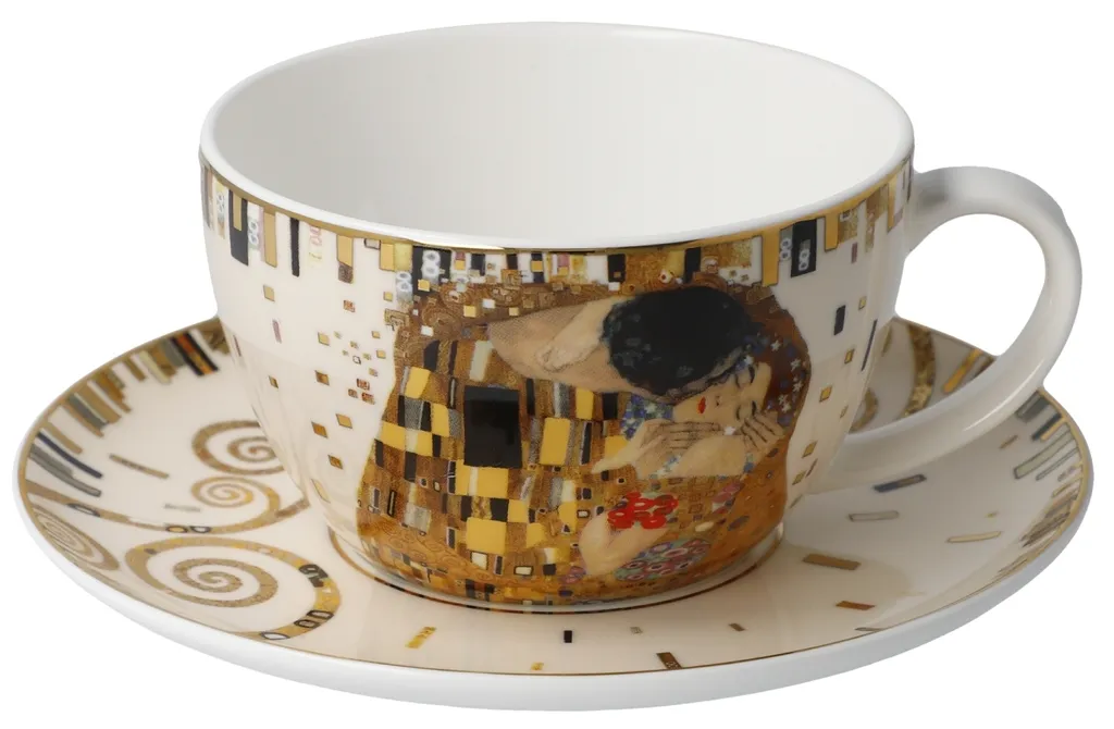 Set Tazza e Piattino Goebel Klimt Il Bacio Oro 24K Artis Orbis