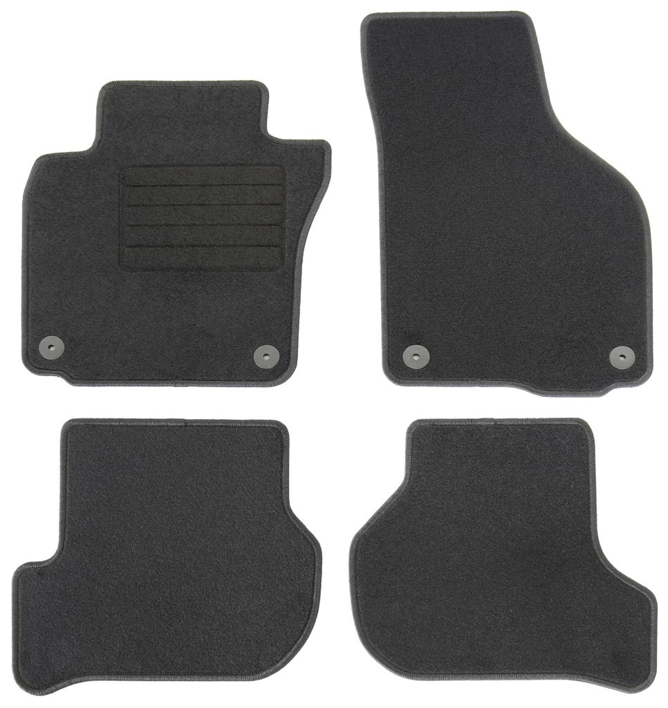 Fußmatten-Set für VW Golf 5 + Variant, 01/2007-08/2009, 4-teilig, Schwarz