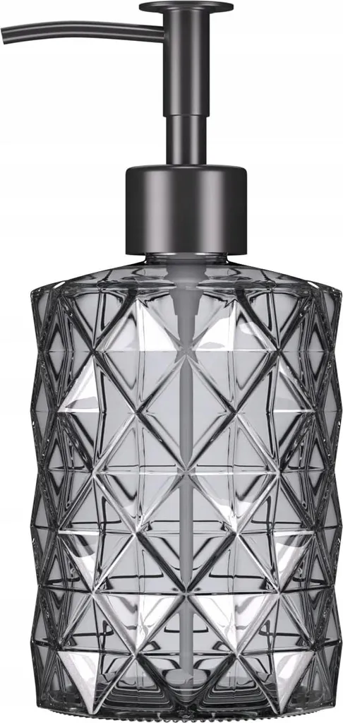 Distributeur savon pour cuisine et salle de bain en verre noir mat 330 ml
