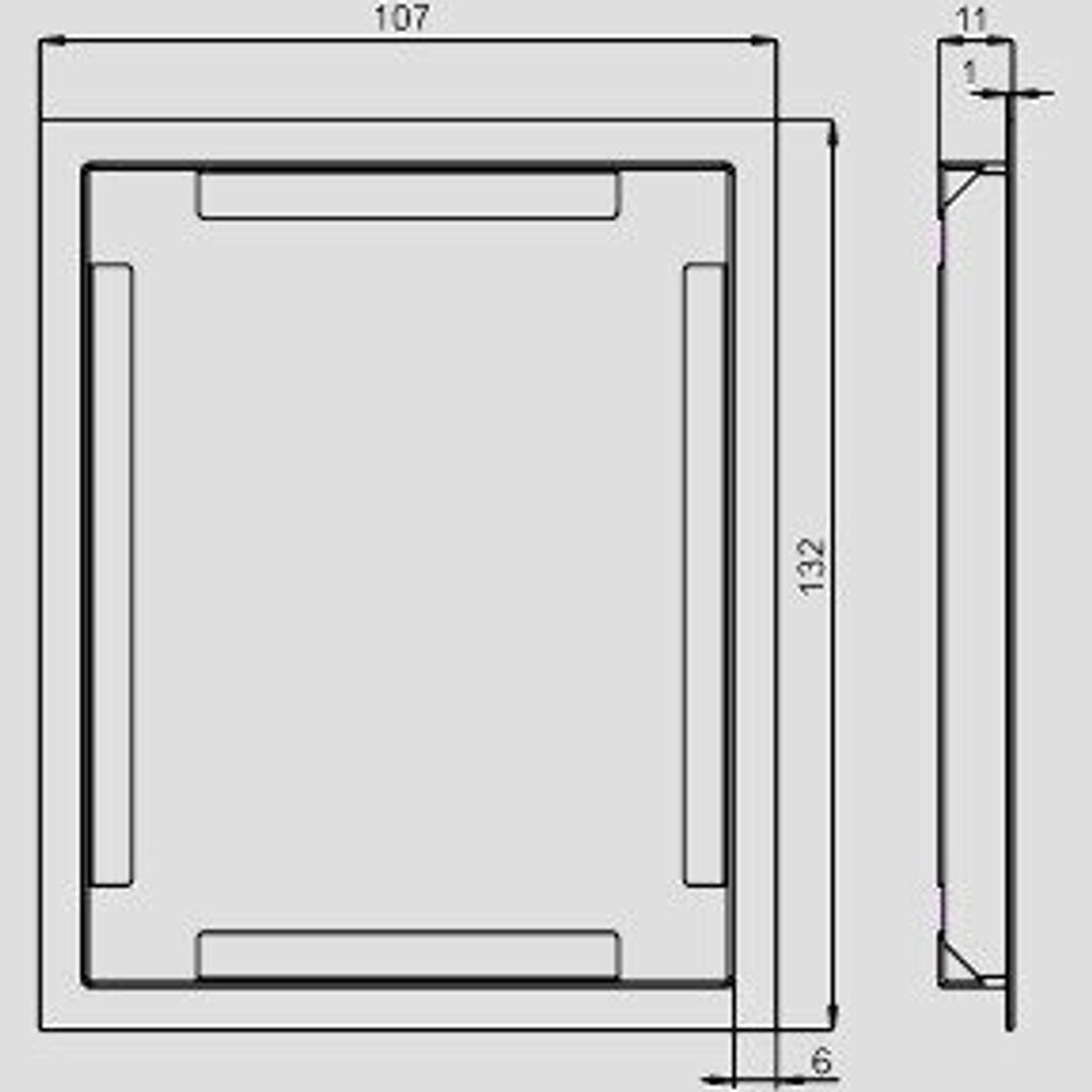 SANIT 04.084.00..0000 Urinal-Blendrahmen 6mm Edelstahl