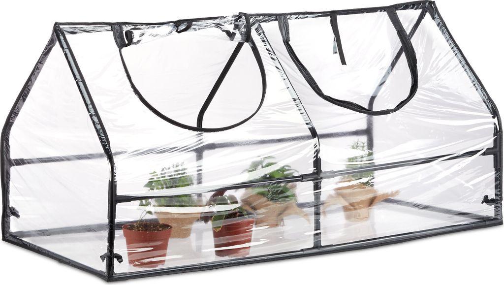 relaxdays Folienfrühbeet PVC mit 2 Fenstern Produktbild 1
