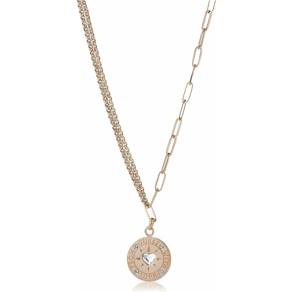 Collier femme Guess pendentif logo brillant UBN70002 bijou chic argenté