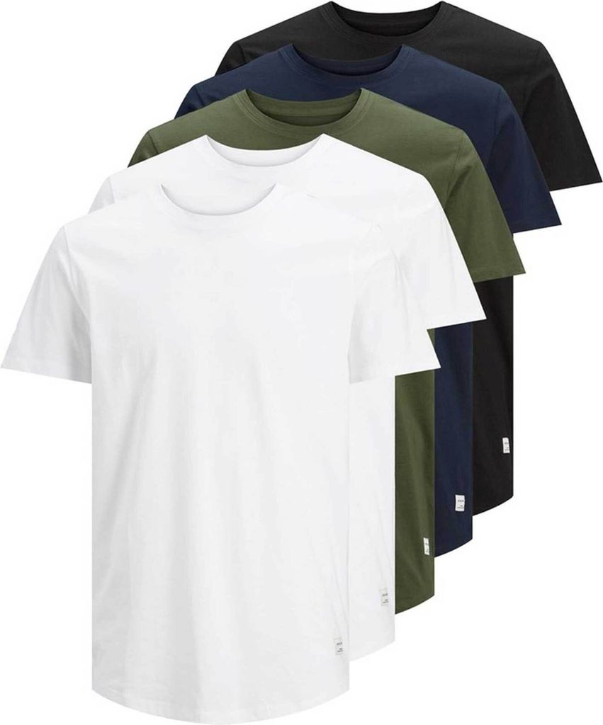 Jack & Jones T-Shirt 5er Pack 5 Pack T-Shirt Rundhals JJENOA TEE CREW NECK