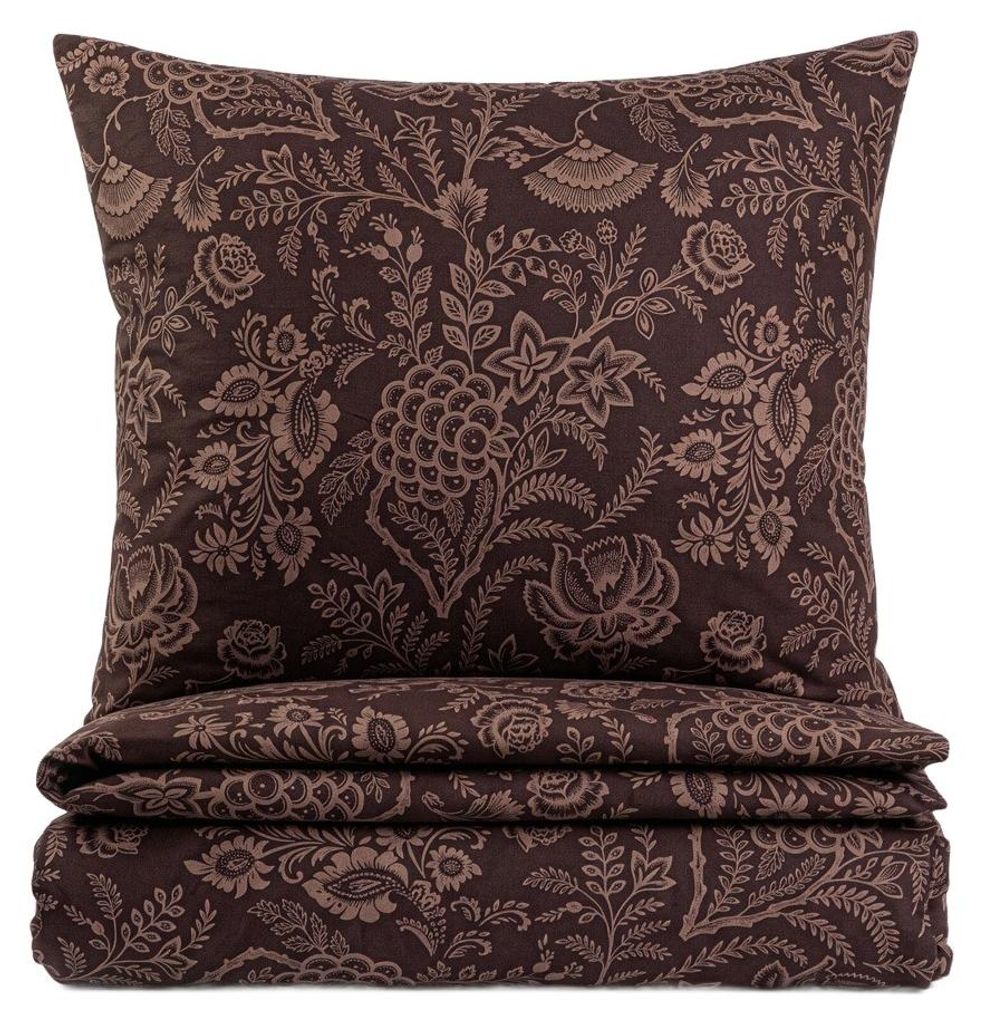 HOMLA Pościel ELIO bawełniana czekoladowa we wzór 220x200 + Zdjęcie produktu 