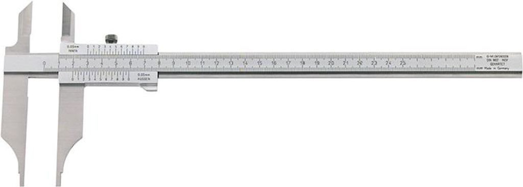 FORMAT Werkstatt-Messschieber m. Spitzen 1/20 parallaxfrei 500x150mm, Messbereich:500 mm, Schnabellänge:150 mm