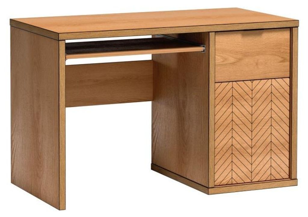 Masseno Schreibtisch CARINI 120x60x78 cm Bürotisch Computertisch, Eichefarben