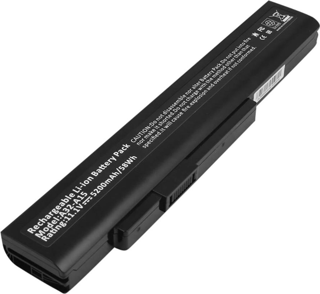 Avizar, MSI CX640 CR640 Laptop Akku Li-Ion 11,1V 5200mAh 58Wh, Schwarz