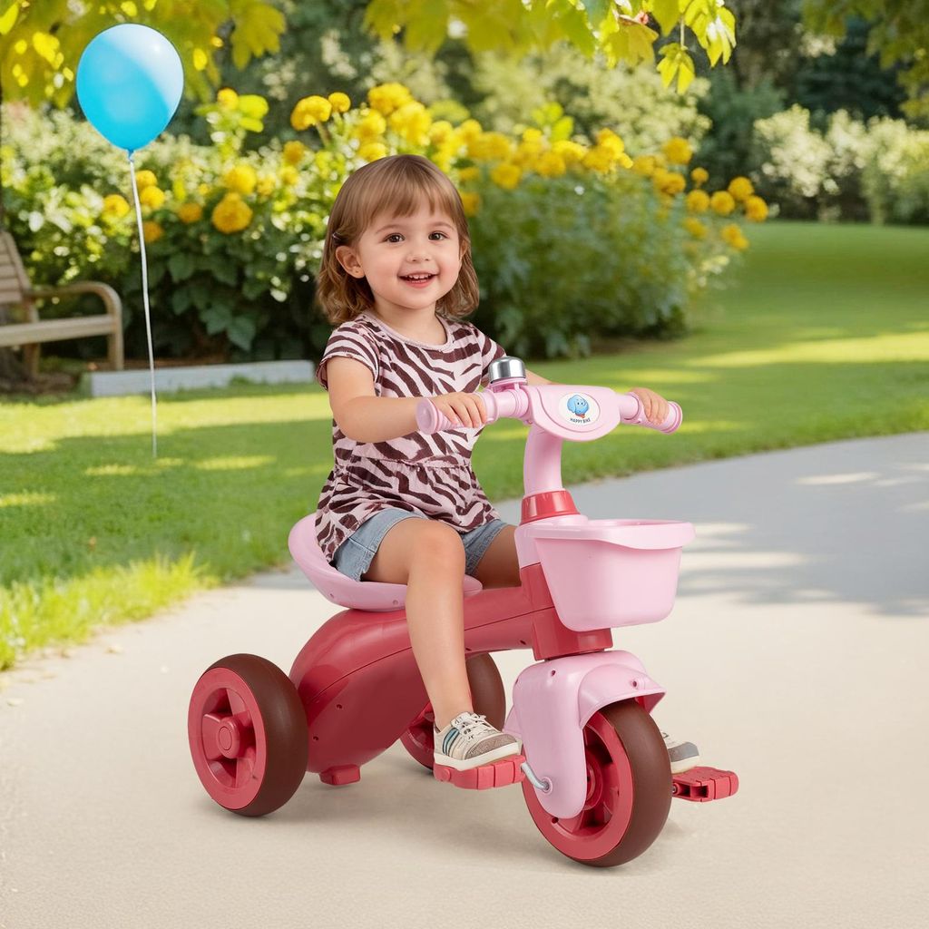 COSTWAY Dreirad Kinder, Kinderdreirad mit Klingel, Pedalen, Produktbild 