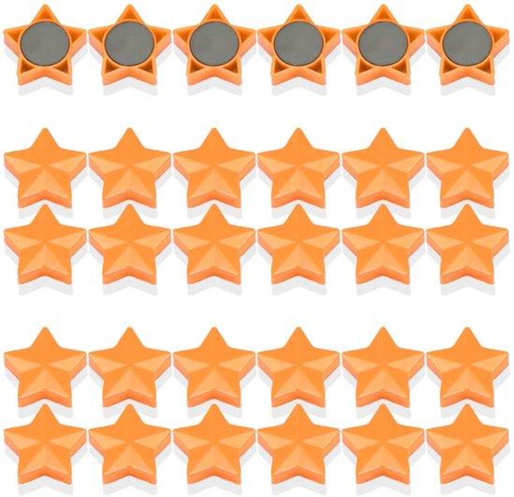 Kleine Orangefarbene Magneten für Whiteboards und Pinnbretter, 30 Stück, starke Grip
