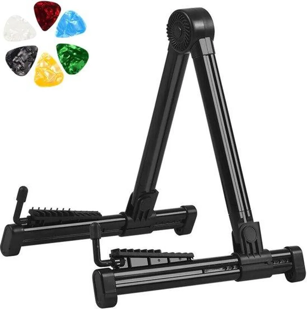 Support de guitare anti-rayures sécurisé et ses 6 médiators offerts