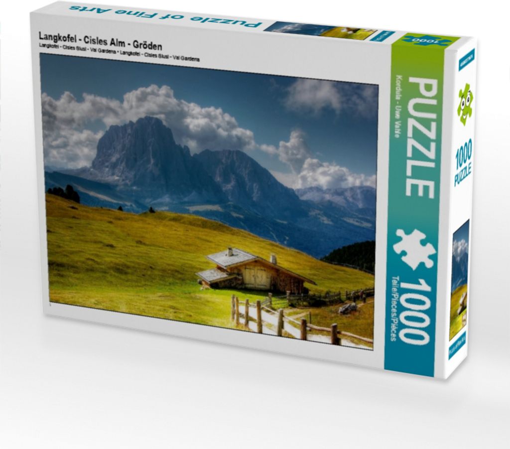 Calvendo Langkofel - Cisles Alm - Gröden 1000 Teile Puzzle quer 640x480mm, ; 7356003