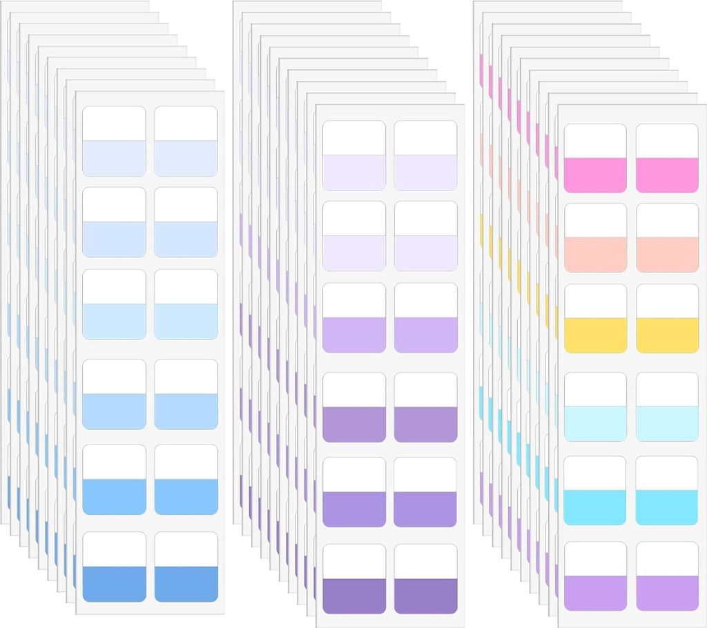 360 Stück Kleberegisterkarten Tab Marker, Seitenmarker Haftstreifen Index Tabs Page Marker Klebezettel Selbstklebend Tabs Haftnotizen für Büro, ...