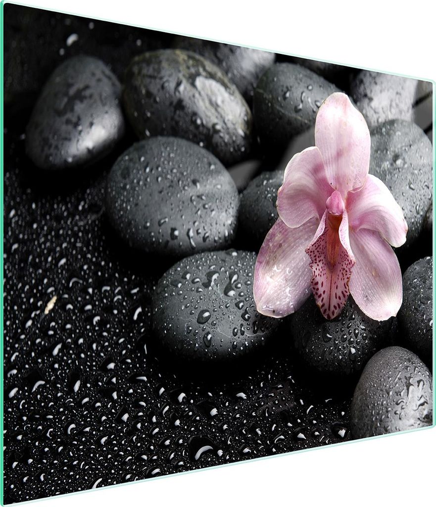 Glasschneidebrett 52x30 Orchidee