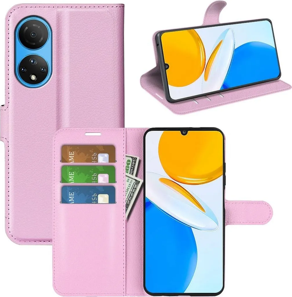 PEIYE Cover Pelle per Huawei Honor X7a, Portafoglio PU Pelle Slot Schede, Custodia Cavalletto Stile Libro Chiusura Magnetica, Flip Case -Blu