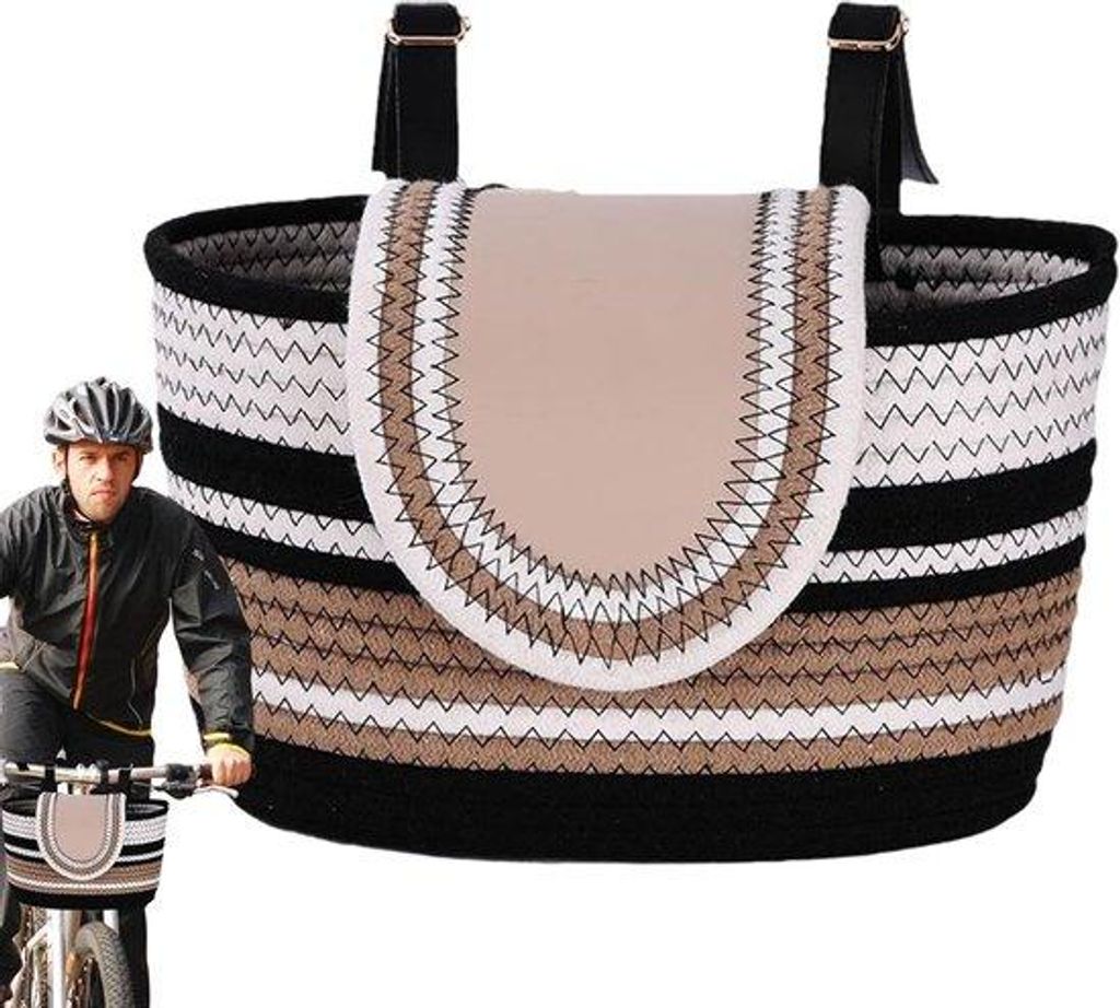 Vordere Fahrradtasche, Stofftasche für Fahrrad, Fahrradbeiwagen, Fahrradbeutel, Stoffbeutel für Fahrrad, Fahrradbeiwagen aus Stoff, Fahrradbeutel...