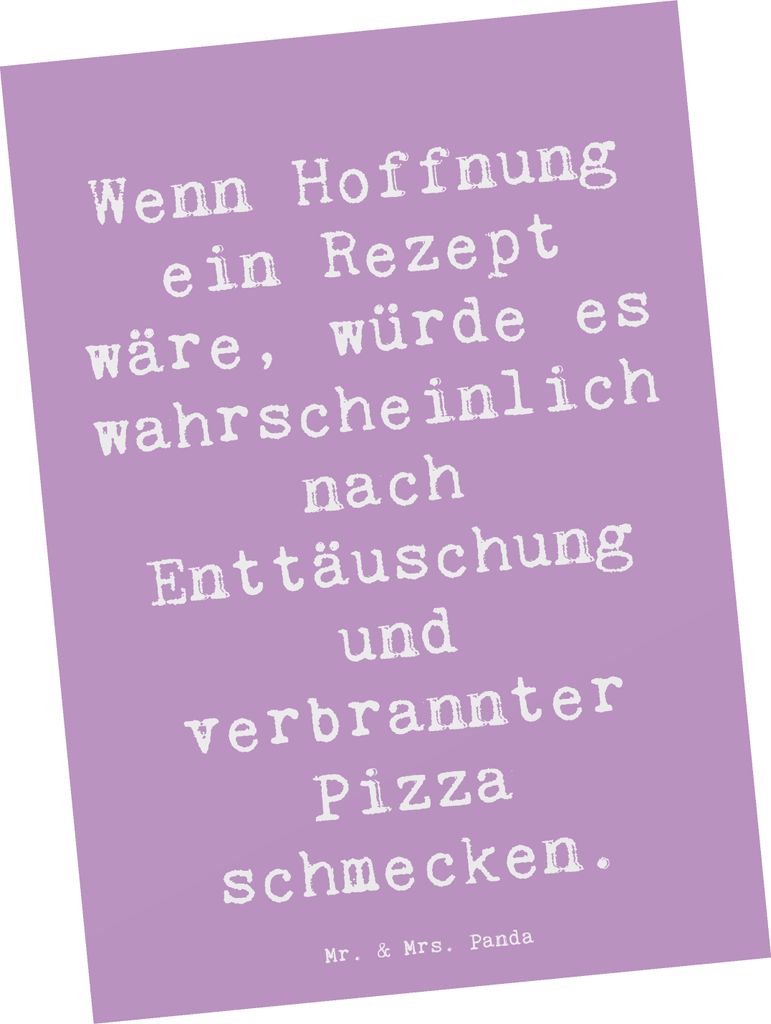 Mr. & Mrs. Panda Postkarte Spruch Hoffnung in schwierigen Zeiten - Lavendeltraum - Geschenk, Optimismus, Ansichtskarte, Mutmacher, Gefühl, Ansicht...
