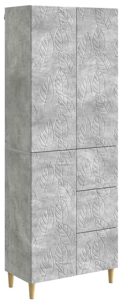 vidaXL 2 pcs Betongrau